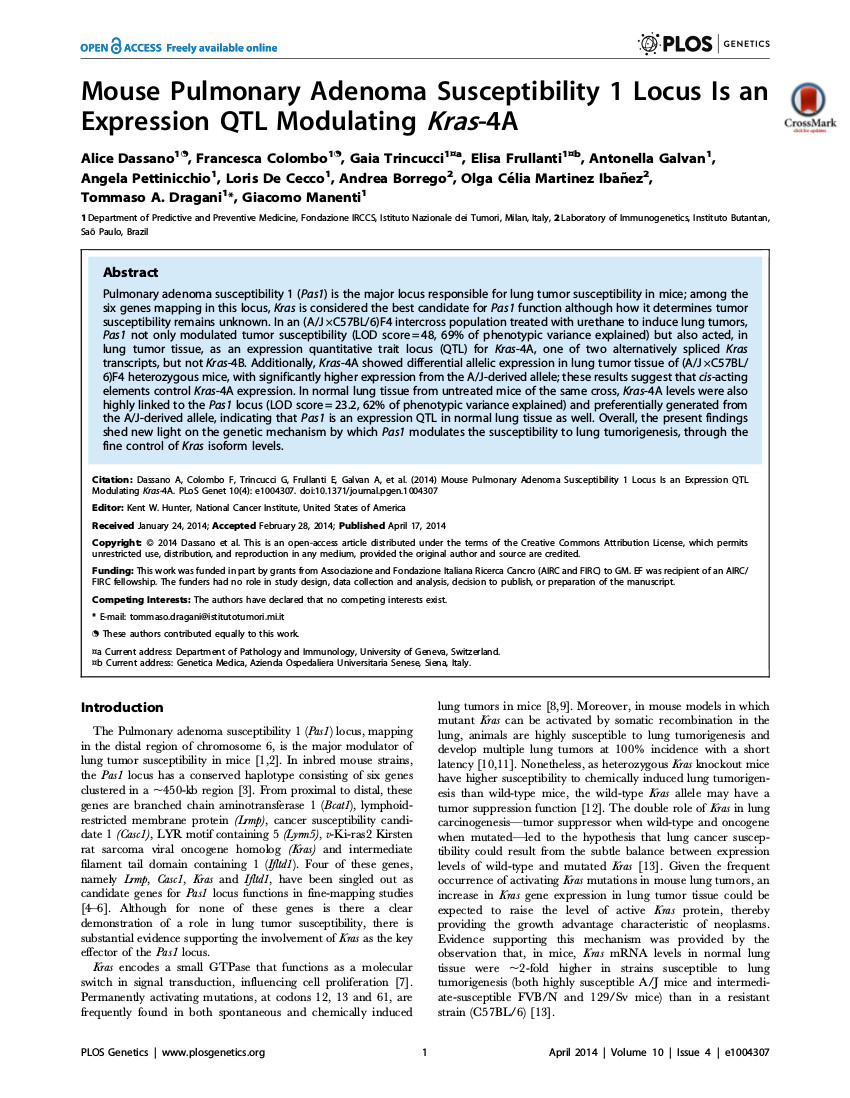 Plos Genetics
