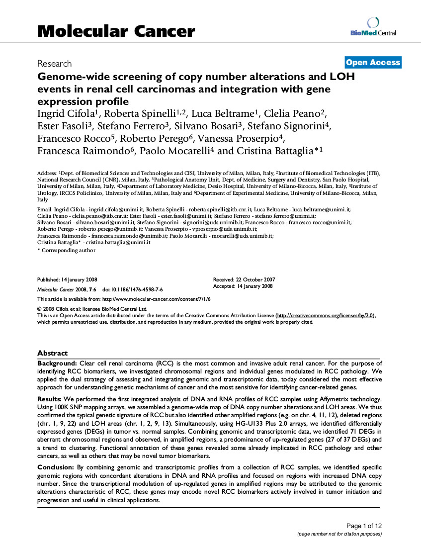 Molecular Cancer